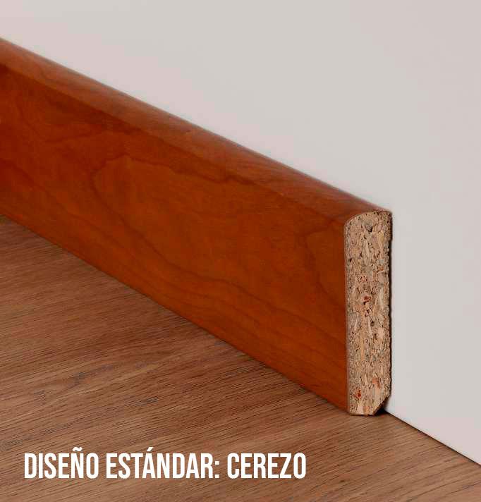 Rodapié revestido en folio impreso melamínico - DISEÑO ESTÁNDAR - canto cuadrado 90 mm x 12 mm - Imagen 4