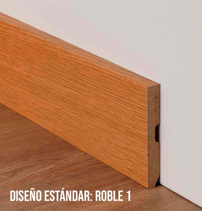 Rodapié revestido en folio impreso melamínico - DISEÑO ESTÁNDAR - canto cuadrado 90 mm x 12 mm - Imagen 7